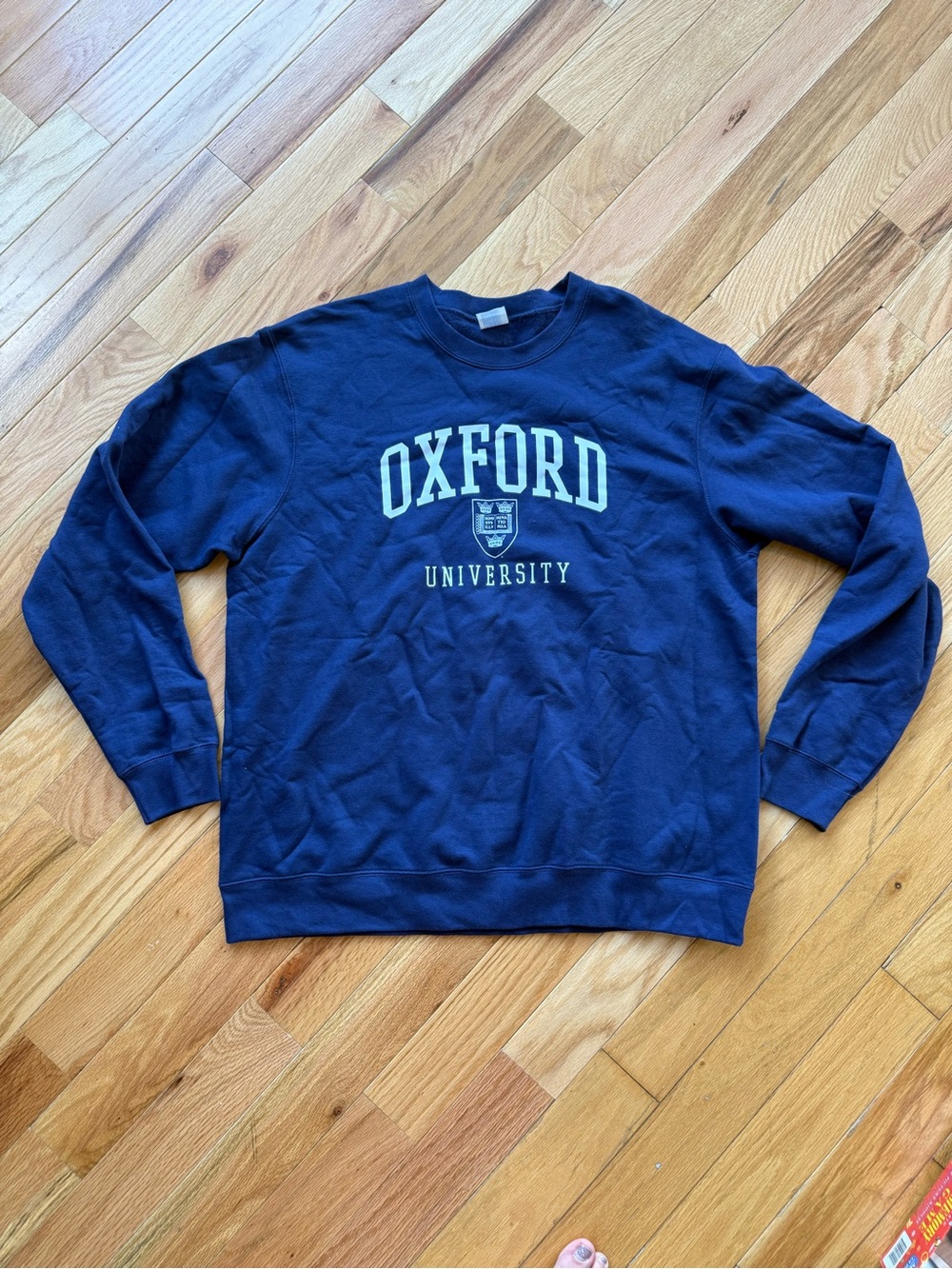 Oxford University Navy Crewneck Sweatshirt